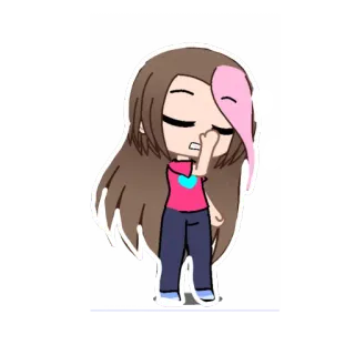 😤 bb5d3593 Gacha Life, karakter, imut, animasi, avatar whatsapp sticker