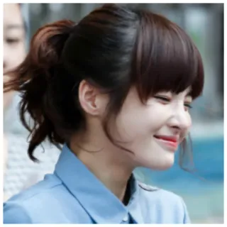 😂 6c0204ca 女性, 笑顔, 横顔, ポートレート, 人物, 女性 telegram sticker