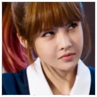 😏 98725a80 女性, 女の子, 顔, アジア人, ポートレート, 白目 telegram sticker