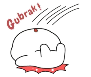 🌟 4b9eb828 Gubrak! 卡通, 冒犯手势, 竖中指 whatsapp sticker