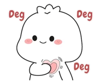 🌟 b593fe66 Deg Deg Deg Deg 可爱, 卡通, 爱心, 迷人, 卡哇伊 whatsapp sticker
