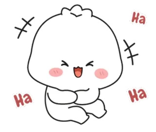 🌟 61cc0620 Ha imut, kartun, tertawa, bahagia, lucu whatsapp sticker