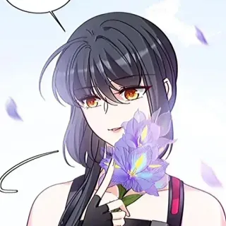 👍 e5781d45 Anime, Wanita, Bunga, Ilustrasi, Kartun whatsapp sticker