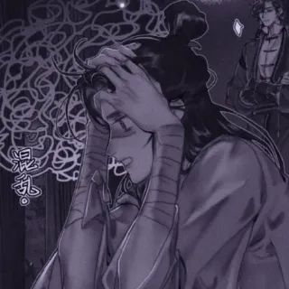 🫐 4fcbbe90 混乱 anime, illustration, sad, character, asian telegram sticker