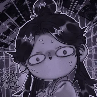 🫐 c850e2a3 僵 cartoon, chibi, anime, art, cute telegram sticker