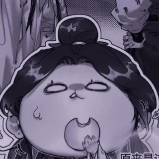 🫐 d00d66ff 原來是這樣 cartoon, eating, character, comic telegram sticker