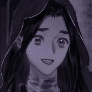 🫐 f05f6940 anime, woman, long hair, portrait telegram sticker