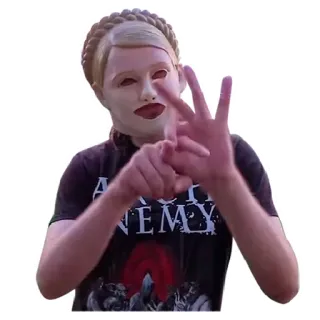 👉 46d5a59f ARCH ENEMY Gestur, Penutup wajah, Band metal, Kaos, Gestur tangan telegram sticker