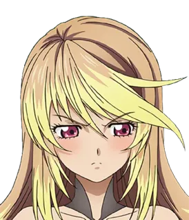 😡 1c73ba15 อนิเมะผู้หญิง, ตัวละครหญิง, ตาสีชมพู, ผมสีบลอนด์, สีหน้าจริงจัง, การ์ตูน, มังงะ telegram sticker