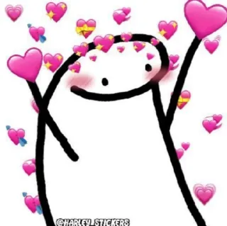 🥰 4c9c9579 @HARLEY_STICKERS Liebe, Herz, Herzen, Strichmännchen, süß, Zuneigung, Romantik whatsapp sticker