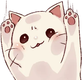 🤗 c313a3ee 고양이, 귀여운, 동물, 스티커, 만화 telegram sticker