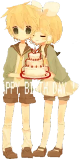 🍰 5eecbec6 HAPPY BIRTHDAY verjaardag, taart, kinderen, cartoon, feest telegram sticker