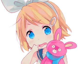😜 f2a53723 Rin Kagamine Anime, Vocaloid, Schattig, Kawaii, Manga, Rin Kagamine telegram sticker