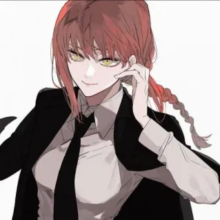 ⛓ 357b5701 Makima Chainsaw Man Anime, Chainsaw Man, Makima, Manga, Karakter, Ilustrasi telegram sticker