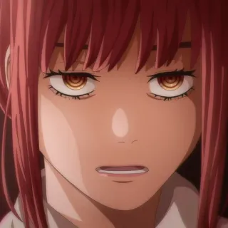 ⛓ cd59347a Makima Chainsaw Man Anime, Chainsaw Man, Makima, rambut merah, wanita, karakter telegram sticker