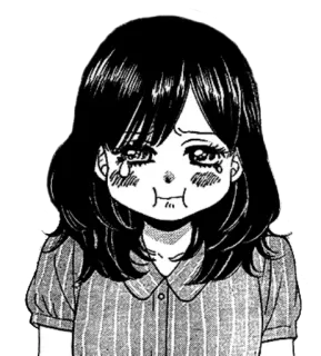 😢 8f06eb57 manga, crying, sad, anime whatsapp sticker