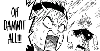 😱 bc997339 OH DAMMIT ALL!!! anime, manga, exasperated, shocked whatsapp sticker