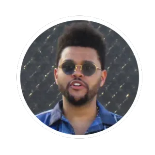 😮 98905ae9 The Weeknd 가수, 유명인, 음악가, 초상화, 선글라스, The Weeknd telegram sticker
