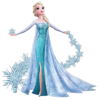❄ 1e282e33 Elsa Frozen Elsa, Frozen, Disney, Ghiaccio, Fiocco di neve, Regina telegram sticker