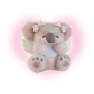 😢 5a462f68 코알라, 귀여운, 카와이, 동물, 분홍색, 날개, 곰, 만화 whatsapp sticker