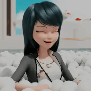 😜 e5967968 Marinette Dupain-Cheng Miraculous: Tales of Ladybug & Cat Noir มารีเน็ต, เลดี้บั๊ก, อนิเมะ, การ์ตูน, ยิ้ม, มีความสุข telegram sticker