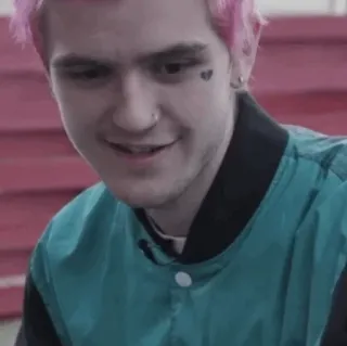 🐣 27080005 Lil Peep Lil Peep, музыкант, розовые волосы, тату сердце, рэпер, певец, знаменитость whatsapp sticker