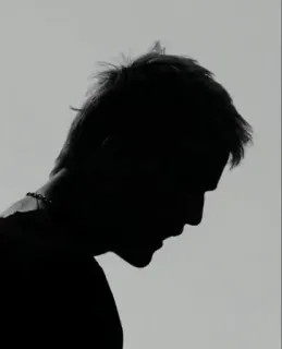 🐣 343b6bd1 силуэт, мужчина, профиль, темный, светлый, портрет whatsapp sticker