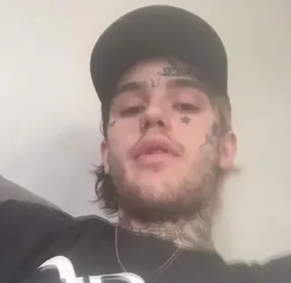 🐣 8d489446 Lil Peep Lil Peep, Рэпер, Музыкант, Певец, Татуировки на лице, Портрет, Шляпа whatsapp sticker