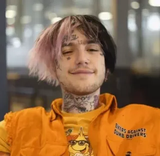 🐣 f0cfac2a Lil Peep BIKERS AGAINST DUMB DRIVERS Lil Peep, Рэпер, Музыка, Эмо, Портрет, Лицо whatsapp sticker