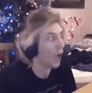 😱 e768613d xQc xQc, Streamer, ngạc nhiên, sốc, Pog telegram sticker