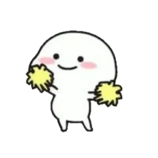 🪐 23581c8c hoạt náo viên, dễ thương, kawaii, cổ vũ, pom-pom telegram sticker