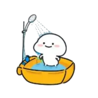 🪐 263fe9b7 tắm, dễ thương, vòi sen, nước, sạch telegram sticker