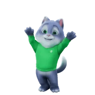 😄 0f2aff9c cat, animal, cartoon, cute, happy, cheerful telegram sticker
