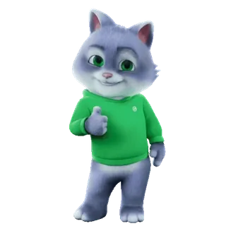 👍 181111e1 cat, anthropomorphic, cartoon, animal, furry telegram sticker