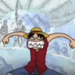 😡 3a02c974 Monkey D. Luffy One Piece 애니메이션, 원피스, 루피, 웃긴, 만화 whatsapp sticker