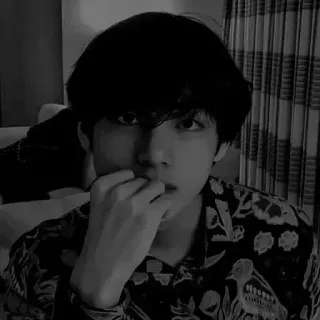 🧊 c1805383 homme, portrait, noir et blanc, visage, personne whatsapp sticker