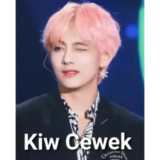 🏁 3dfd7bdd Kiw Cewek pria, rambut merah muda, korea, asia telegram sticker