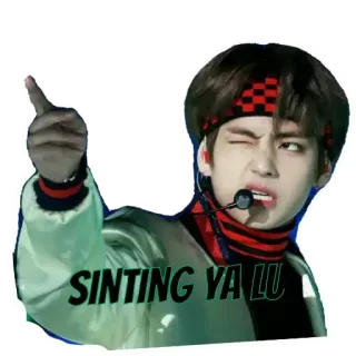 🏁 aea6786e SINTING YA LU orang, jari tengah, sarkastik, meme, potret, pria, ekspresi telegram sticker