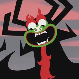 😬 ce3144c3 Aku Samurai Jack Kartun, Penjahat, Aku, Samurai Jack, Karakter, Monster telegram sticker