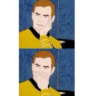 👎 0266dcf1 Spock Star Trek fernseher, spock, ausdruck, schock, überraschung telegram sticker