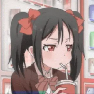 🤷‍♂ 60ead4e0 Nico Yazawa Love Live! 动漫, 女孩, 可爱, 饮料, 偶像 telegram sticker