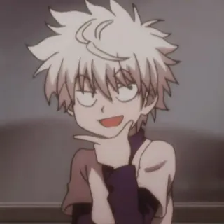 😂 acf7ec72 Killua Zoldyck Hunter x Hunter 动漫, 奇犽, 全职猎人, 卡通, 男孩, 角色 telegram sticker