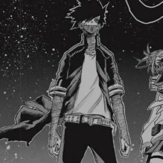 ⚡️ 65b5fc78 Dabi My Hero Academia 动漫, 达比, 我的英雄学院, 反派, 伤痕, 黑白 whatsapp sticker