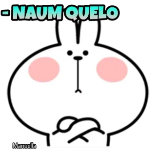 😒 6655f6fe - NAUM QUELO konijn, konijntje, cartoon, schattig, dier, emoji whatsapp sticker