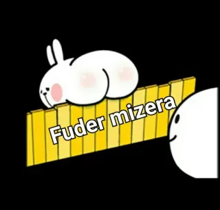 😊 fe515f25 Fuder mizera konijn, aanstootgevend, pools, onbeschoft, sticker whatsapp sticker