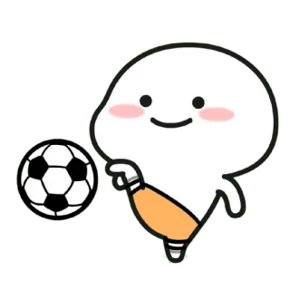 🪃 742f1ef2 足球, 卡通, 角色, 可爱 telegram sticker