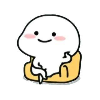🪃 bd12c7d3 卡通, 角色, 坐着, 手势 telegram sticker