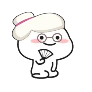 🪃 d6cdd67a 卡通, 角色, 可爱, 粉丝, 眼镜, 帽子 telegram sticker