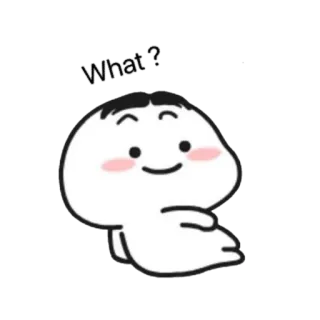 🪃 d84e4cdc What? 卡通, 问题, 可爱, 插图 telegram sticker
