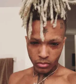 😐 0b8560b2 XXXTentacion 说唱歌手, 音乐, XXXTentacion, 肖像, 脏辫, 纹身 telegram sticker